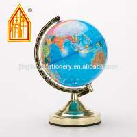 8 Inch(20cm) Plastic World Globe Metal Base Silver/Gold color available