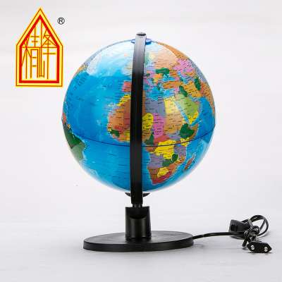 10 Inch(25cm) PVC World Globe Plastic Globe Geography Globe Lamp With Lighting